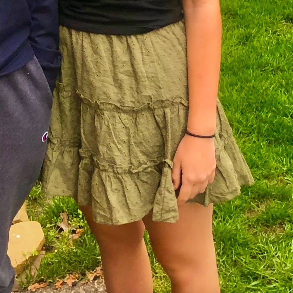 Green boutique skirt